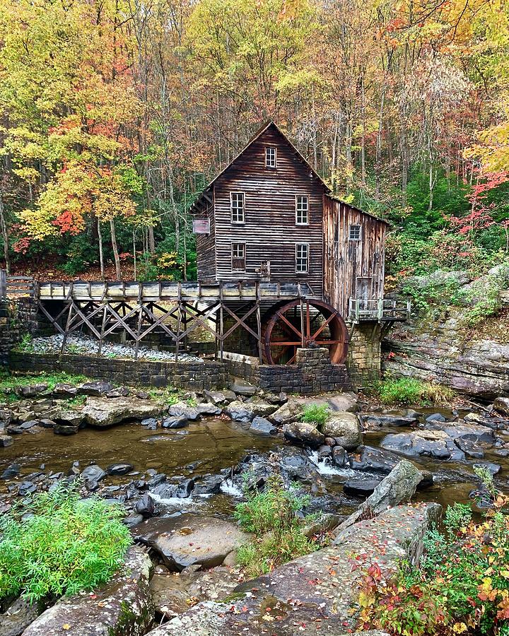 Old Mill Verticle View Photograph by Frozen in Time Fine Art Photography