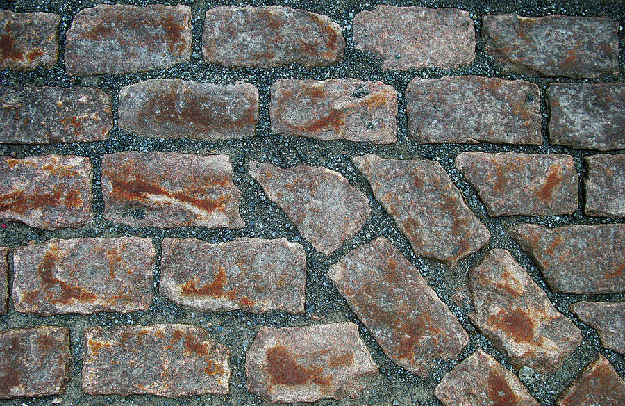 Pattern Photograph - Old Montreal Cobblestones 01 by Tina Lavoie