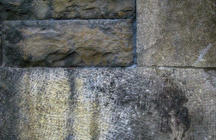 Pattern Photograph - Old Montreal Stone Wall 01 by Tina Lavoie