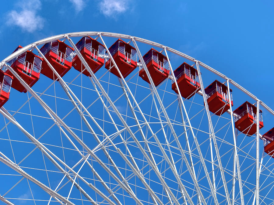 Old Navy Pier Ferris Wheel - Chicago Photograph by Daniel Hagerman