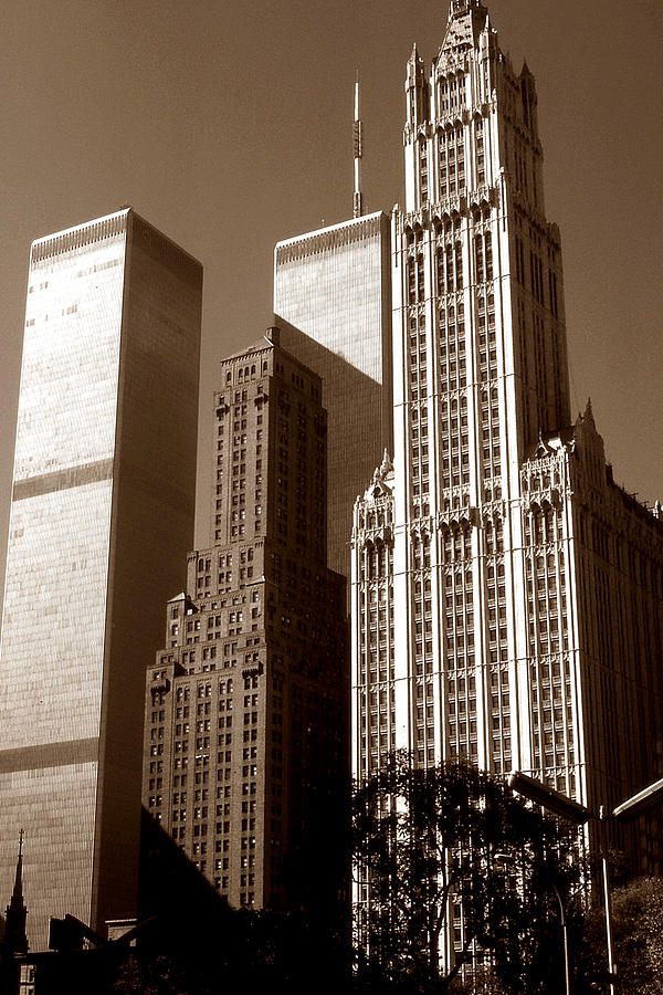 Woolworth Building Photograph - Old New York Photo - Woolworth Building And World Trade Center by Peter Potter Woolworth Building Photograph - Old New York Photo - Woolworth Building And World Trade Center by Peter Potter