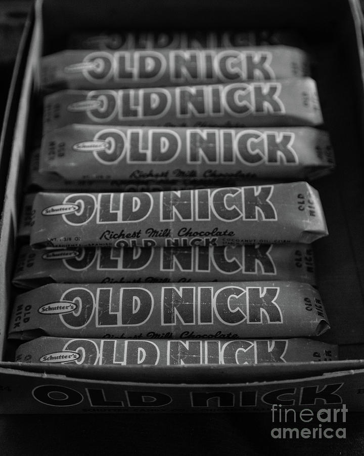 Candy Photograph - Old Nick Vintage Candy Bars by Edward Fielding
