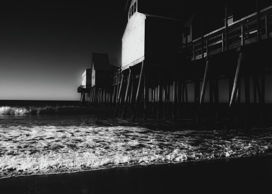 Old Orchard Beach Noir Photograph by Bob Orsillo