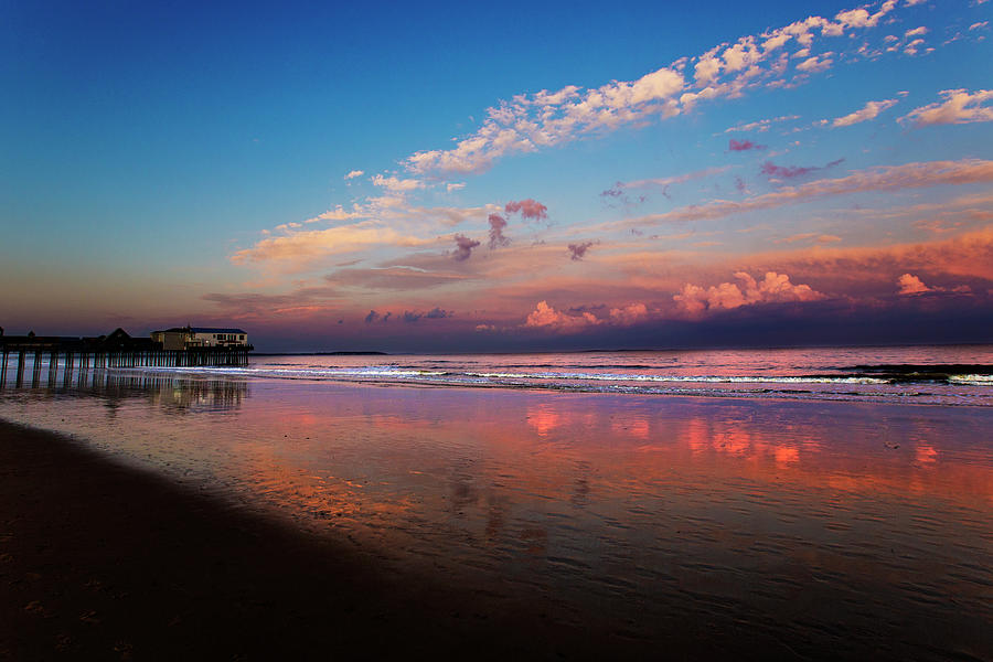 Old Orchard Beach Sunset Photograph by Mircea Costina Photography