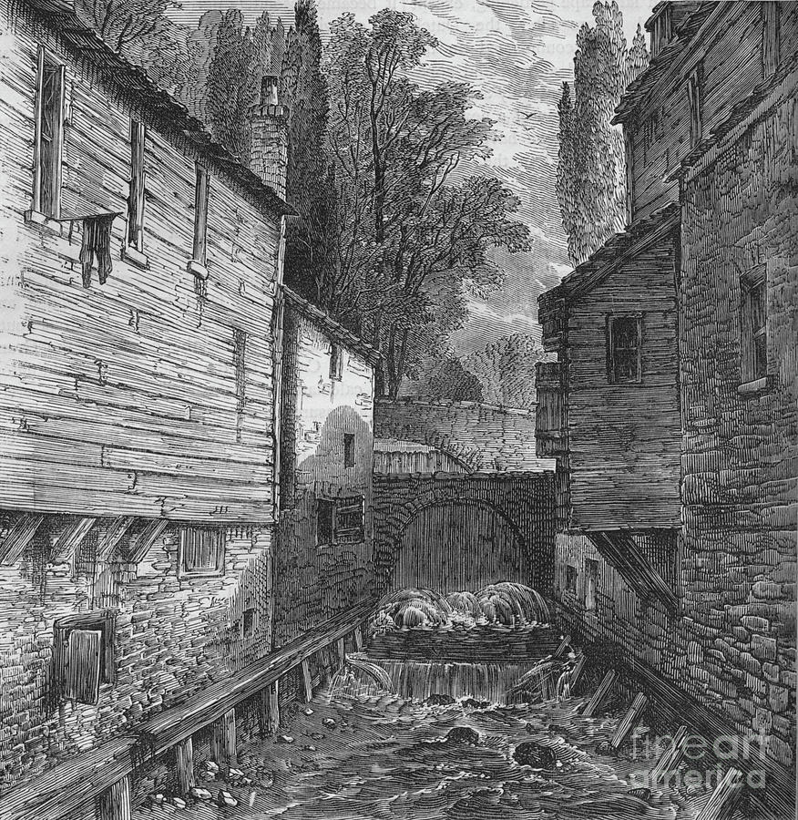 Old Outfall Of The Serpentine Drawing by Print Collector