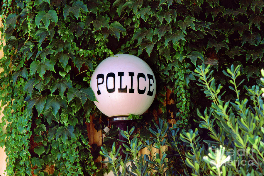 Old Police Station Light Ball in Pleasanton, California Photograph by Wernher Krutein