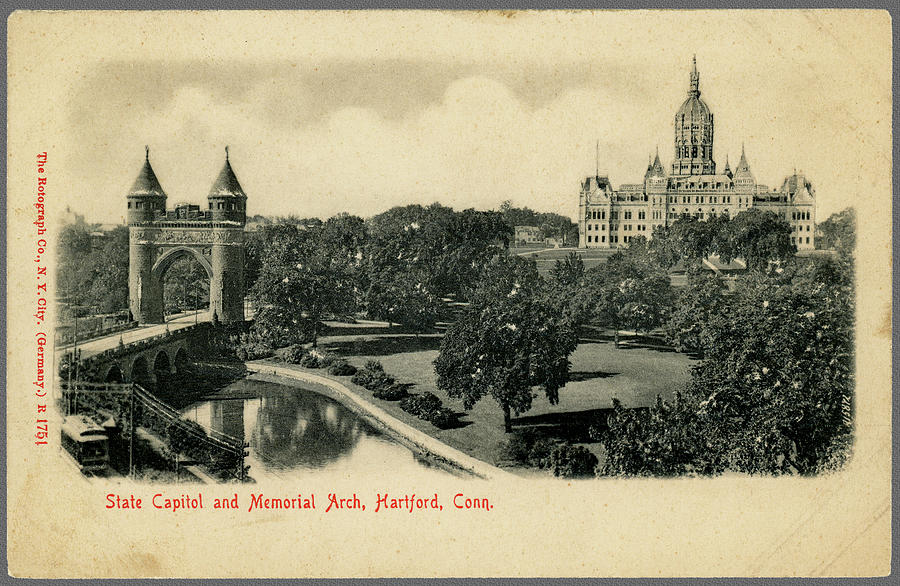 Old Postcard of Hartford Connecticut by Phil Cardamone Old Postcard of Hartford Connecticut by Phil Cardamone