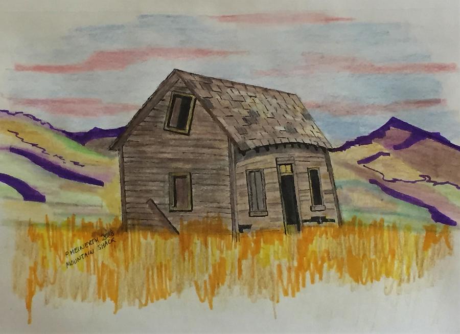 Old Prairie House Drawing by Paul Meinerth