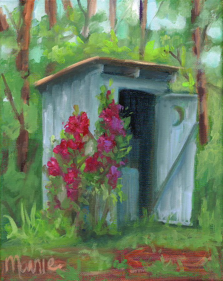 Flower Painting - Old Privvy by Marnie Bourque