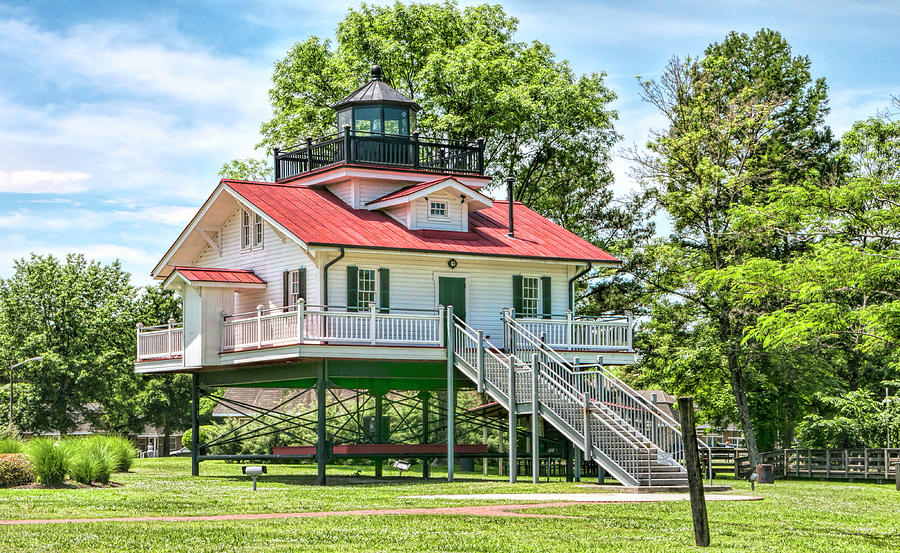 Tree Photograph - Old  Roanoke River Lighthouse by Phyllis Taylor