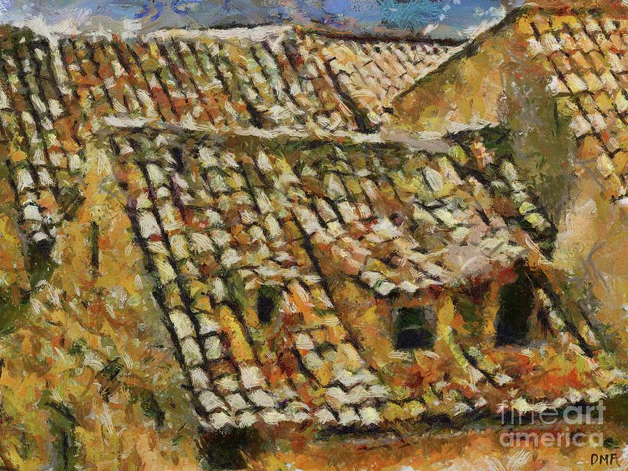 Old Roof Of Dubrovnik Painting by Dragica Micki Fortuna