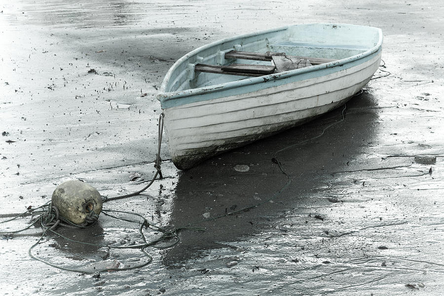 Old rowboat with a buoy Photograph by Alexey Stiop