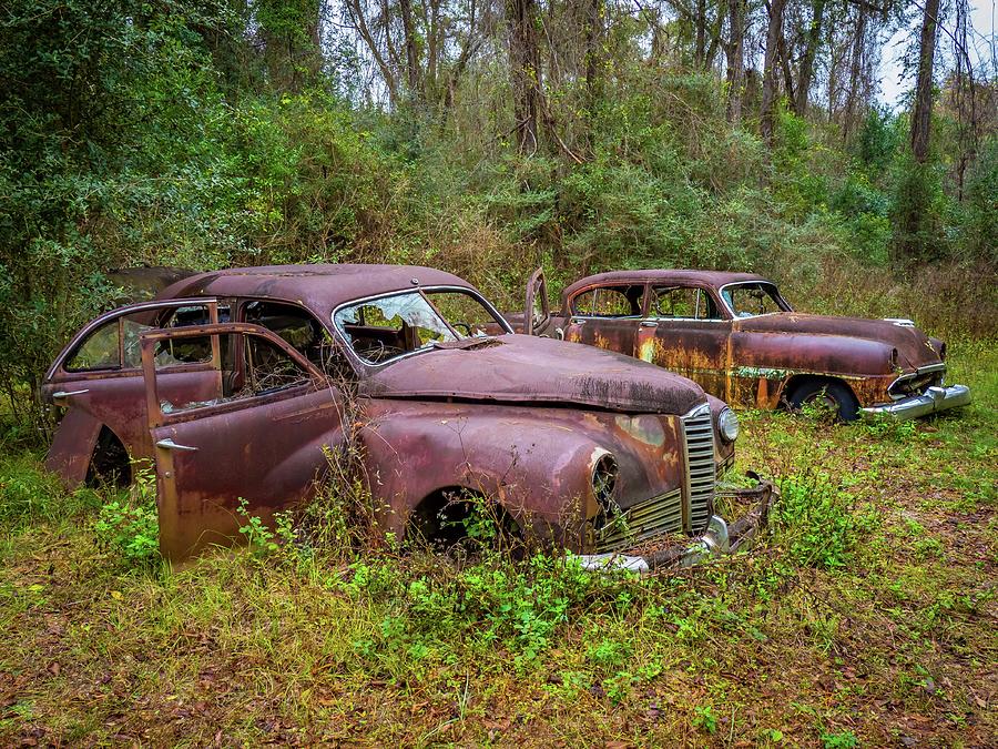 Old Rusted Abandoned Cars Photograph by James Schwabel - Fine Art America