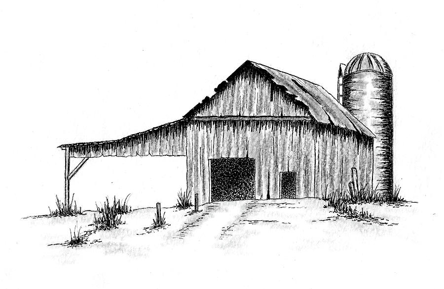 Old Rustic Barn Drawing by Michael Vigliotti Pixels