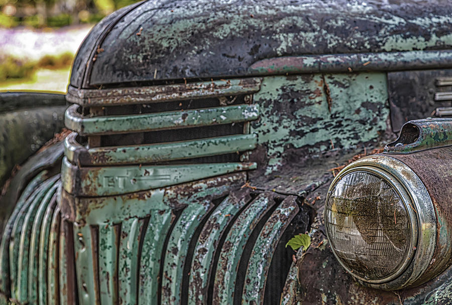 Old Rusty Green Truck Photograph by Darryl Brooks