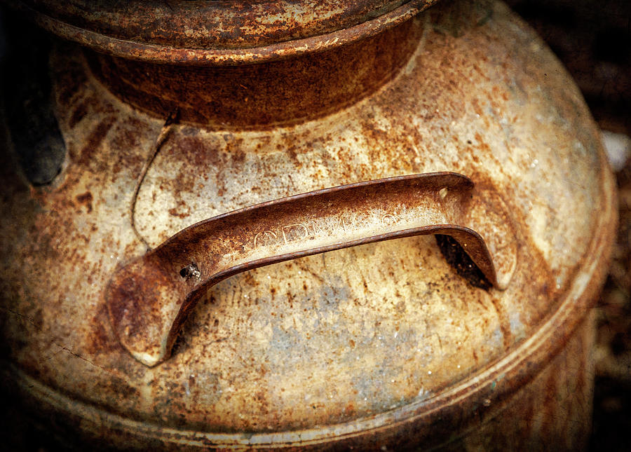 Old Rusty Milk Can Photograph by Teri Virbickis