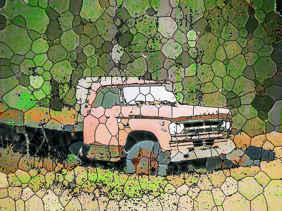 Old rusty truck 11 Painting by Jeelan Clark