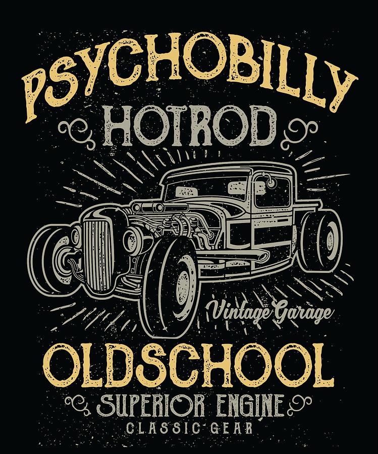 Old School Hot Rod Car Digital Art by Long Shot