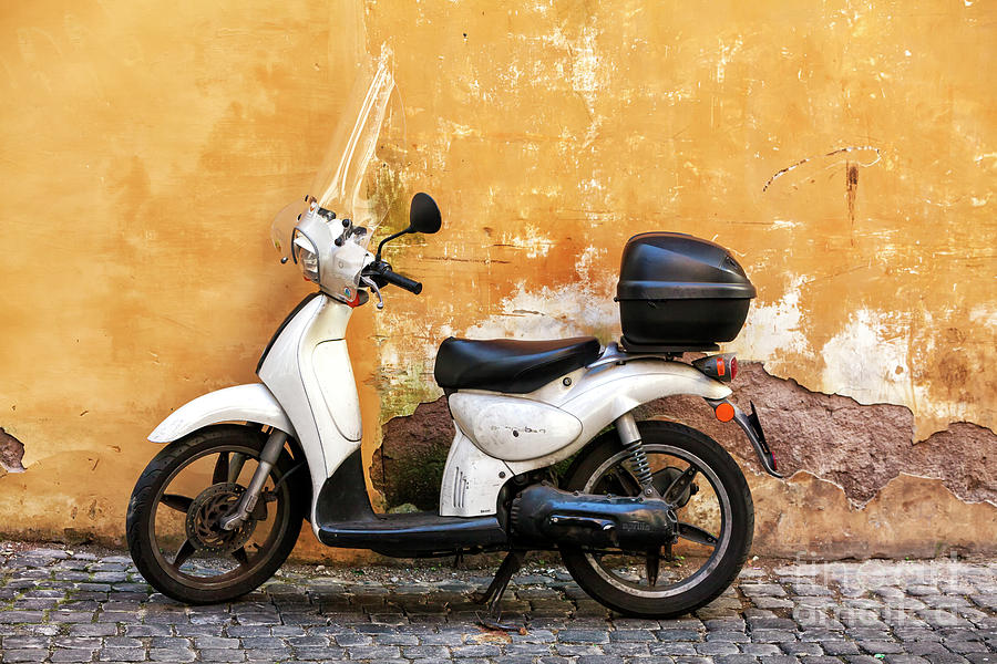 Old Scooter Friend in Rome Photograph by John Rizzuto