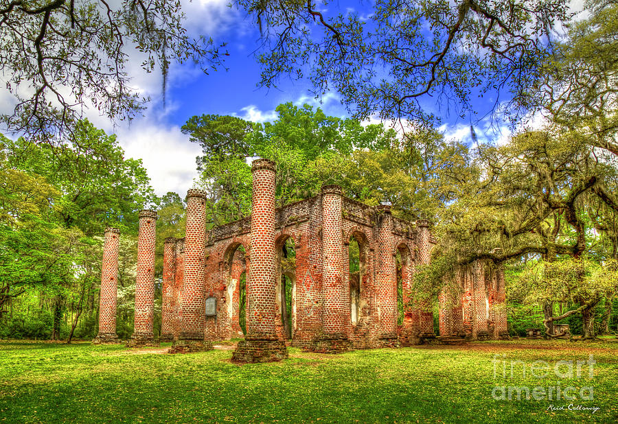 Old Sheldon Church Ruins 3 Beaufort South Carolina Historic Art  Photograph by Reid Callaway