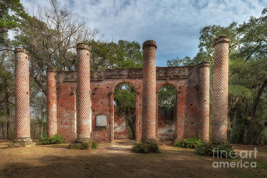 Old Sheldon Church Ruins in Yemassee South Carolina Photograph by Dale Powell