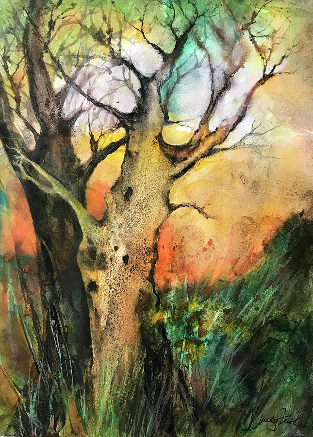 Old Souls of Late Fall Painting by Judy Frisk