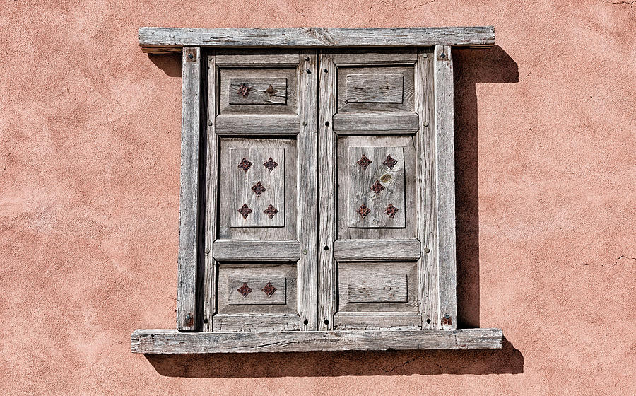 Old Spanish Shutters on an Adobe Wall  Photograph by Kathleen Bishop