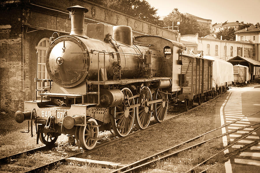 Old Steam Train In Officine Photograph by Ary6