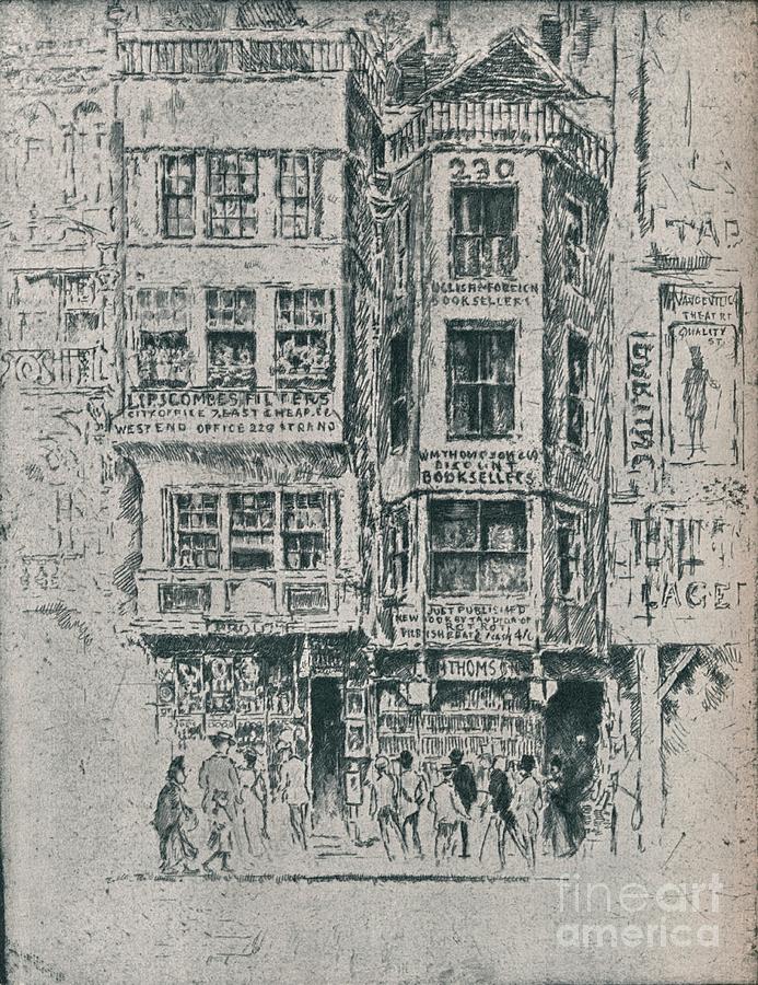 Old Strand Shops, C1900, 1906-7. Artist Drawing by Print Collector