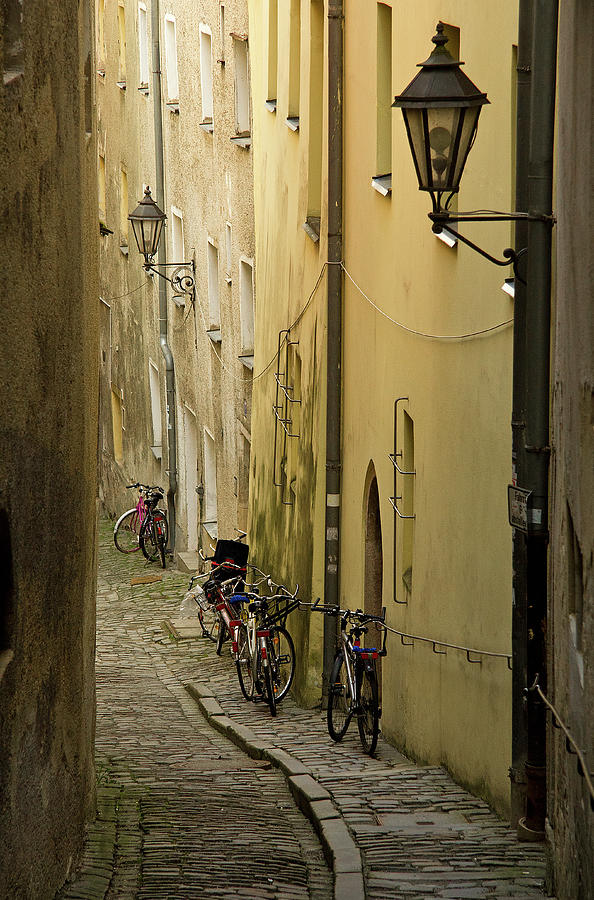Old Street In Passau Photograph by Alf