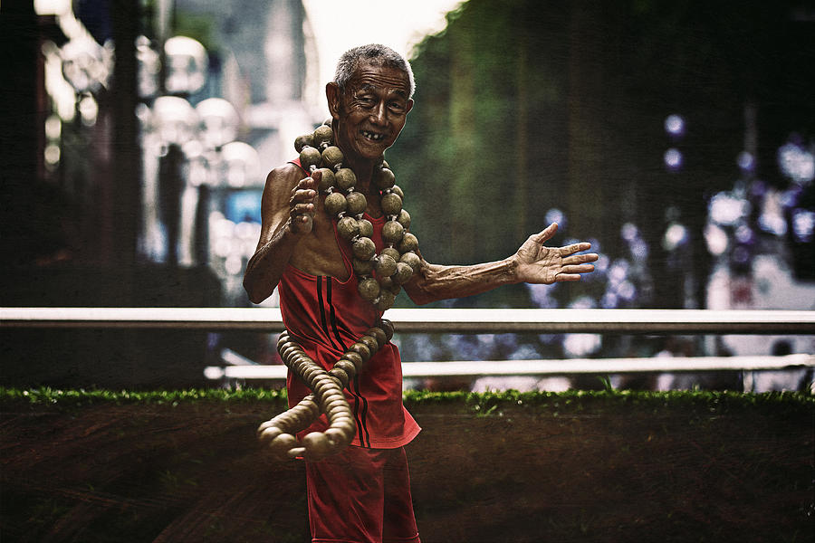 Street Photograph - Old Street Juggler by Srikanth Gumma