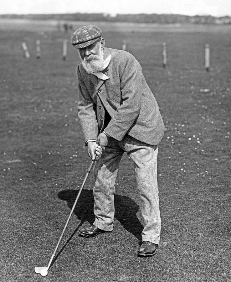 Old Tom Morris, Golfer, antique photo, 1880 Painting by Celestial Images