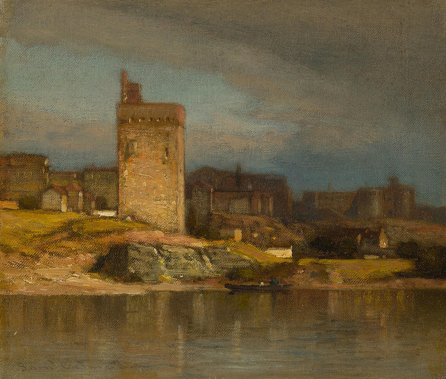 Old Tower at Avignon Painting by Samuel Colman
