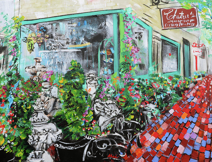 Alexandria Painting - Old Town Alexandria King Street Chatrees 2 201933 by Alyse Radenovic Alexandria Painting - Old Town Alexandria King Street Chatrees 2 201933 by Alyse Radenovic