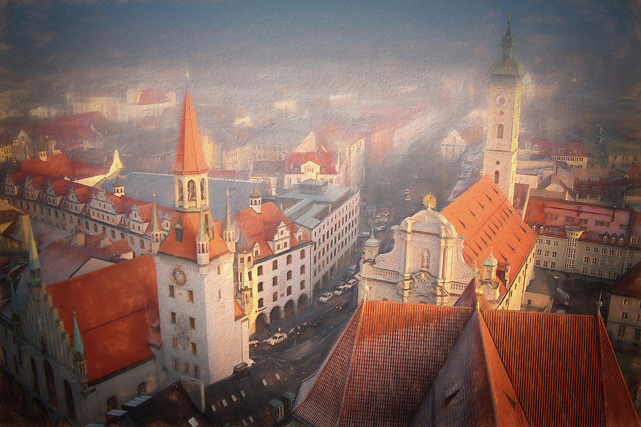 Old Town in Winter Munich Germany  Photograph by Carol Japp