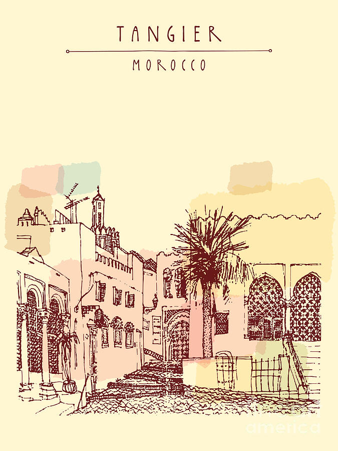 Old Town Medina In Tangier Morocco Digital Art By Babayuka