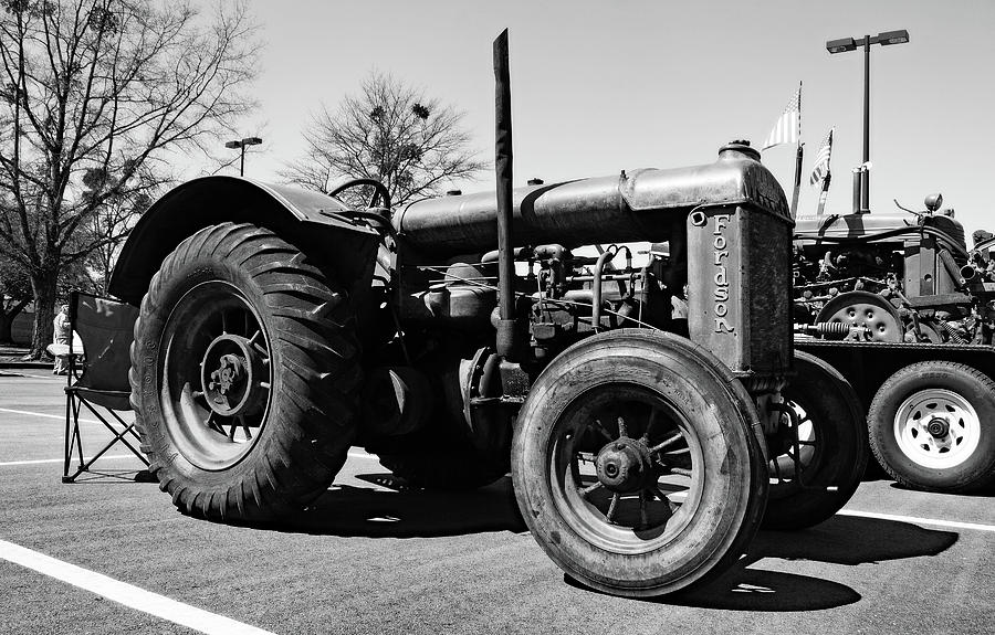 Old Tractor B W 1 Photograph by Joseph C Hinson