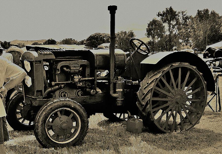 Vintage Digital Art - Ye Old Tractor by David Manlove