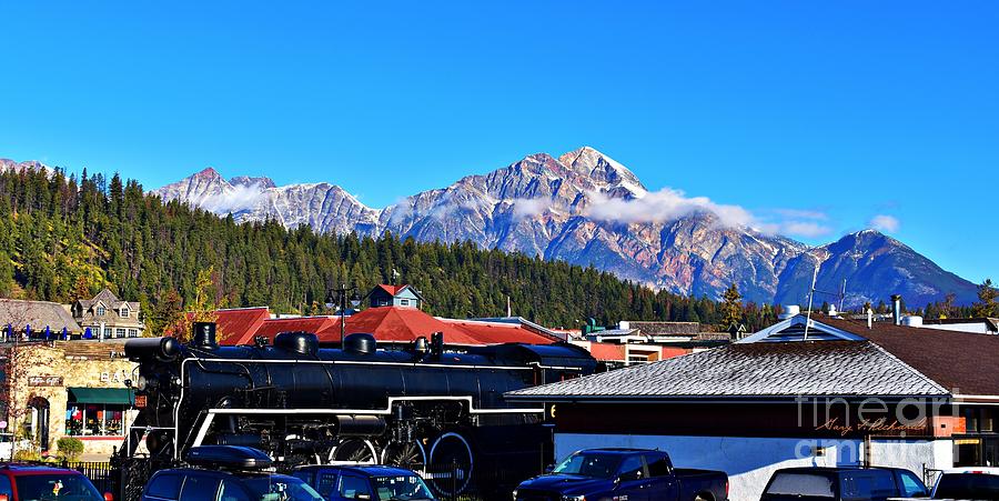 Mountain Photograph - Old Train Frosty Morning by Gary F Richards