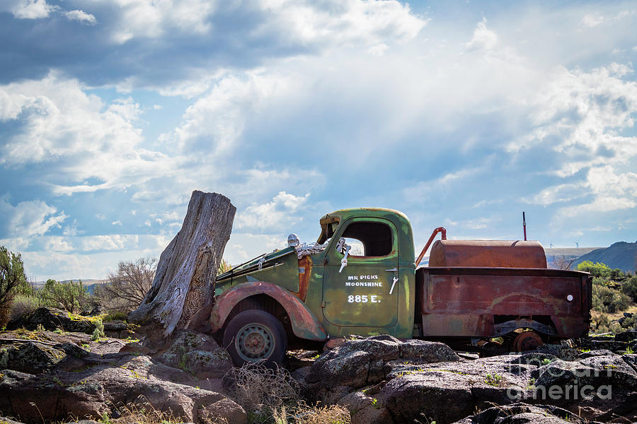 Old Truck, Stormy Sky Photograph