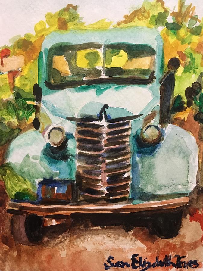 Old Truck Painting by Susan Elizabeth Jones
