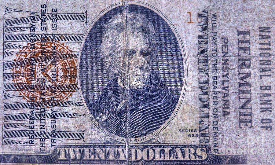 Old Twenty Dollar Paper Currency  Digital Art by Randy Steele