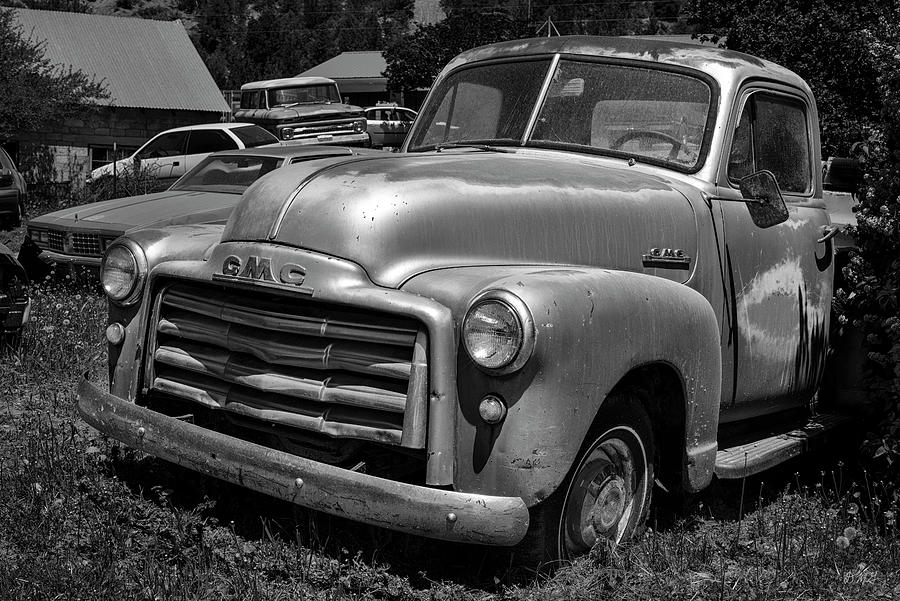 Old Vehicle XII BW GMC Truck Photograph by David Gordon