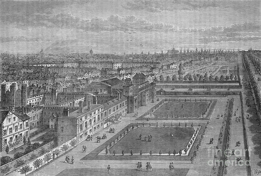 Old View Of St Jamess Palace Drawing by Print Collector