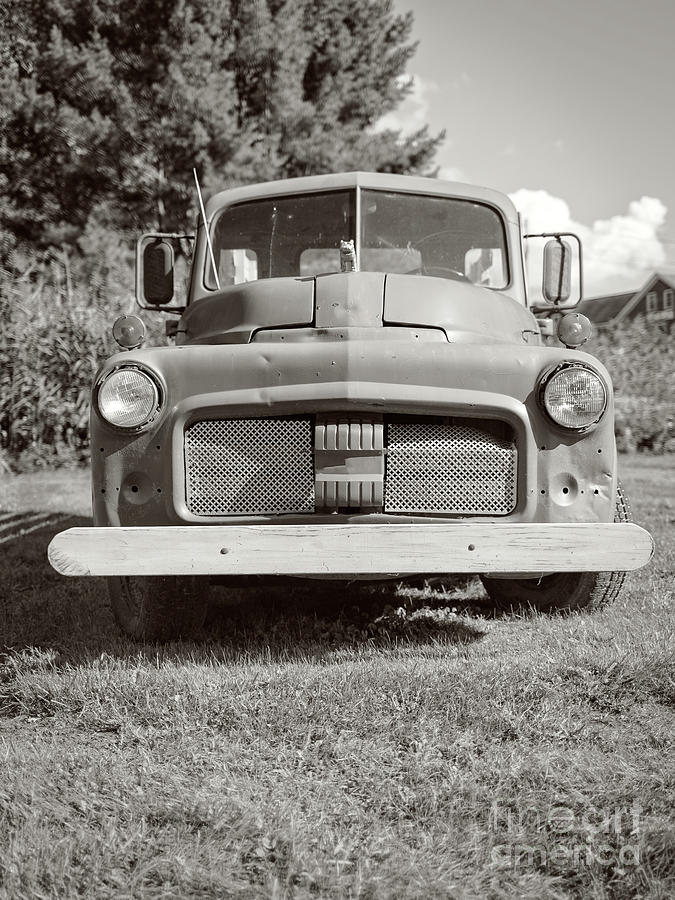 Old Vintage Farm Truck Sepia Toned Photograph by Edward Fielding