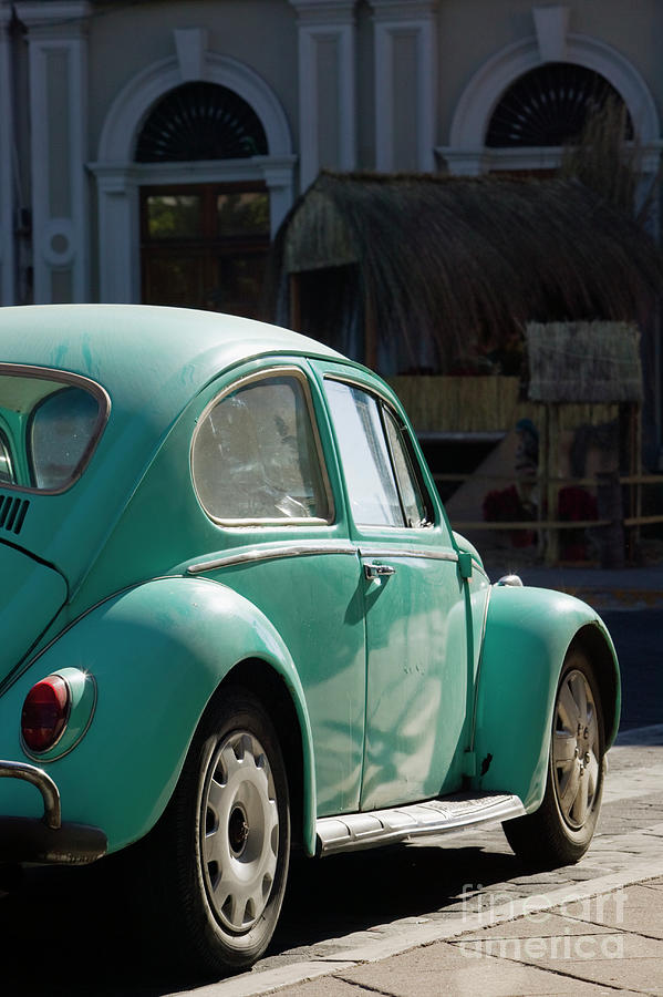 Old Volkswagen Beetle Car, Colima Photograph by Walter Bibikow