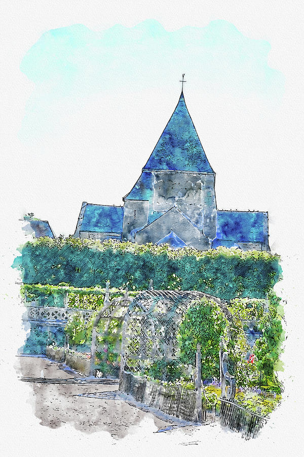 Old #watercolor #sketch #old #historic Digital Art by TintoDesigns