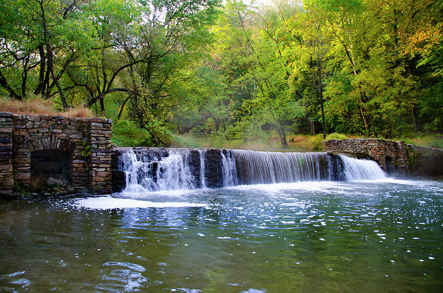 Old Waterfall on Valley Creek- Valley Forge Pa Photograph by Bill Cannon