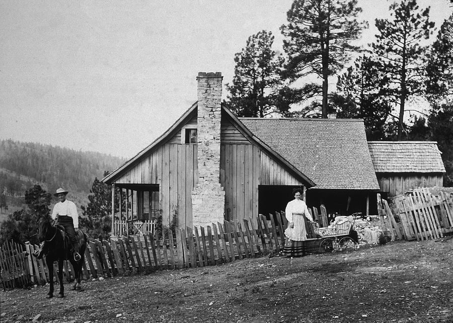 Old West Homestead Portrait Photograph by Herbert