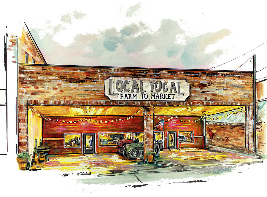Architecture Painting - Local Yocal and The Old Wilcox Building in Historic Downtown McKinney by Kim Guthrie
